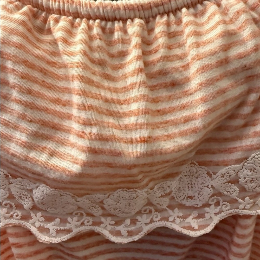 Tommy Hilfiger Short Sleeve Orange & White Embroidered Blouse, Size 2X - Picture 5 of 13